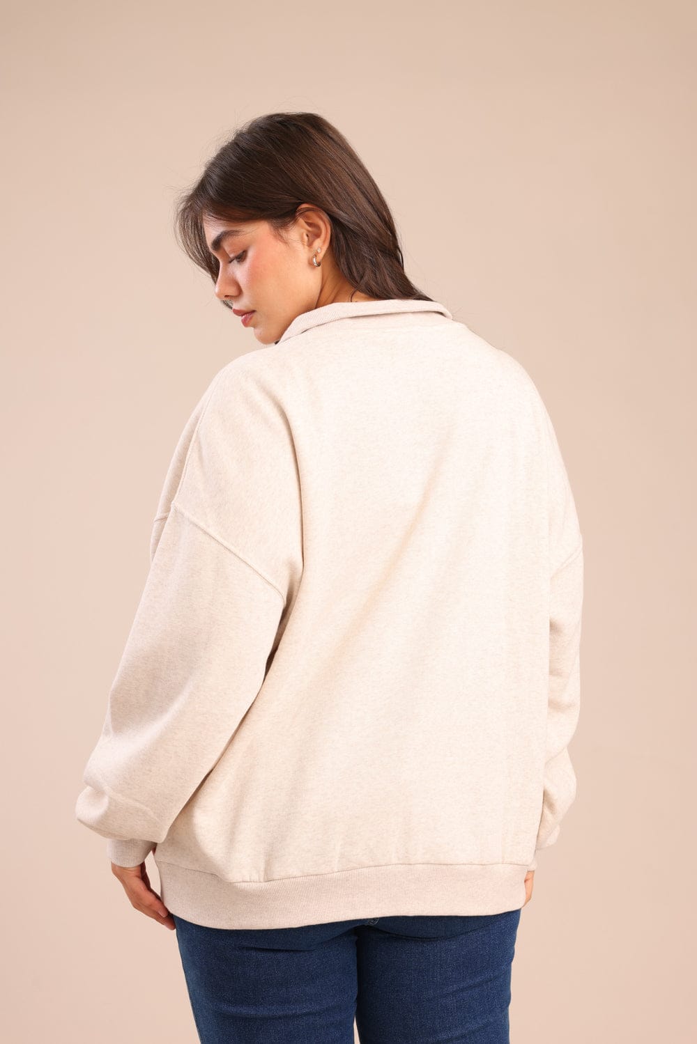 FOX פלאס נשים פוטרים פוטר חצי רוכסן| PLUS SIZE פוטר חצי רוכסן| PLUS SIZE