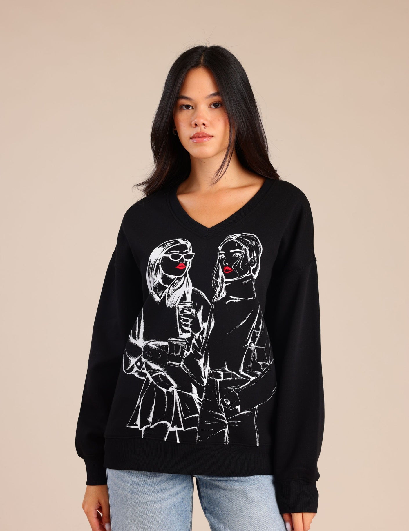 FOX נשים פוטרים פוטר עם הדפס פוטר עם הדפס