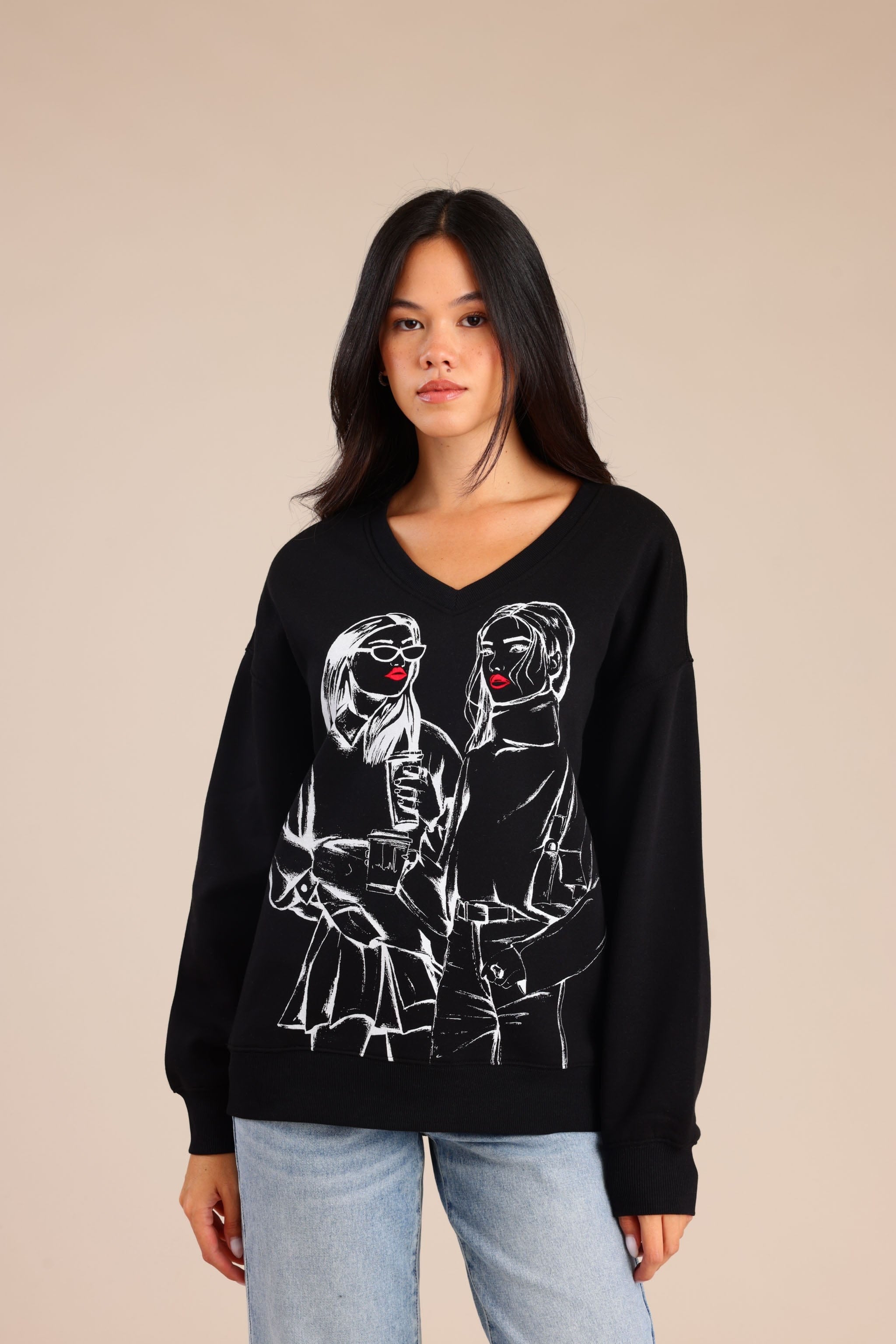 FOX נשים פוטרים פוטר עם הדפס פוטר עם הדפס