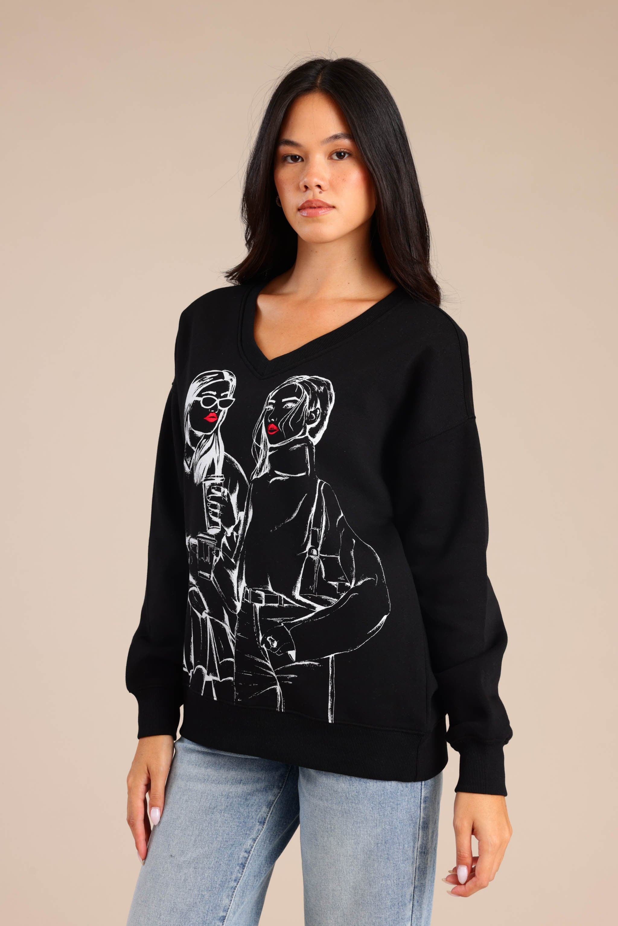 FOX נשים פוטרים פוטר עם הדפס פוטר עם הדפס