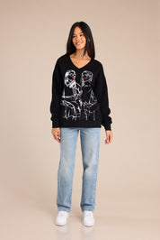 FOX נשים פוטרים פוטר עם הדפס פוטר עם הדפס