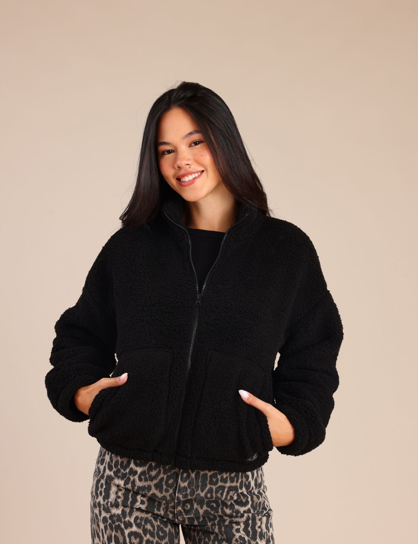 FOX נשים אחר קרדיגן פרווה קרדיגן פרווה