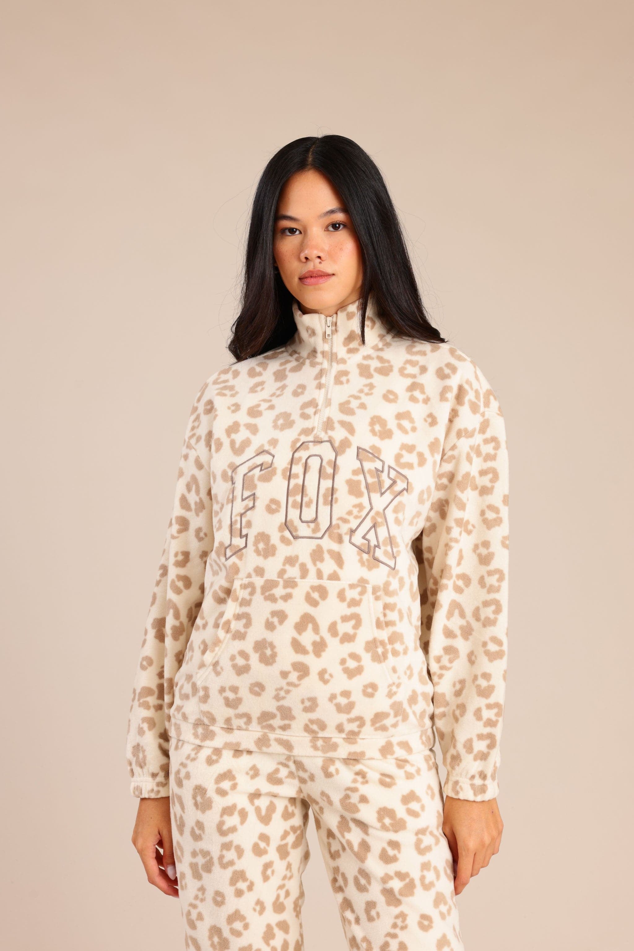 FOX נשים פליזים פליז חצי רוכסן פוקס פליז חצי רוכסן פוקס