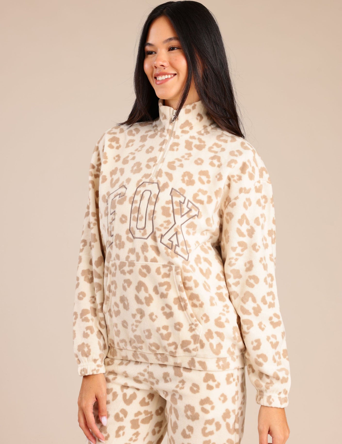 FOX נשים פליזים פליז חצי רוכסן פוקס פליז חצי רוכסן פוקס