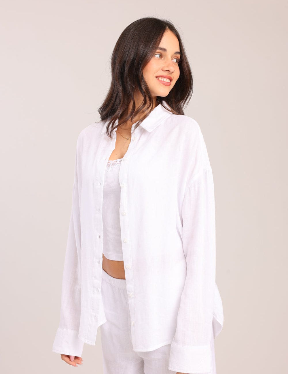 FOX נשים חולצה חולצה מכופתרת חולצה מכופתרת