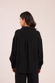 FOX נשים חולצה ארוכה חולצה מכופתרת חולצה מכופתרת