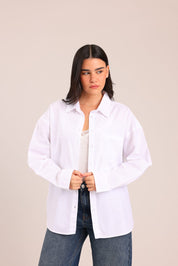 FOX נשים חולצה ארוכה חולצה מכופתרת חולצה מכופתרת