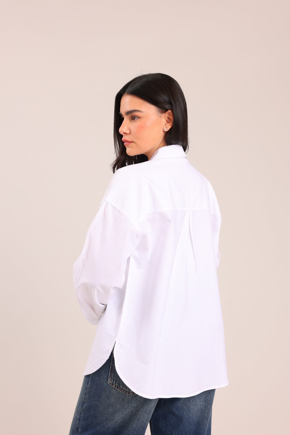 FOX נשים חולצה ארוכה חולצה מכופתרת חולצה מכופתרת