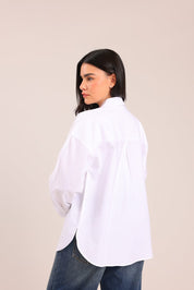 FOX נשים חולצה ארוכה חולצה מכופתרת חולצה מכופתרת