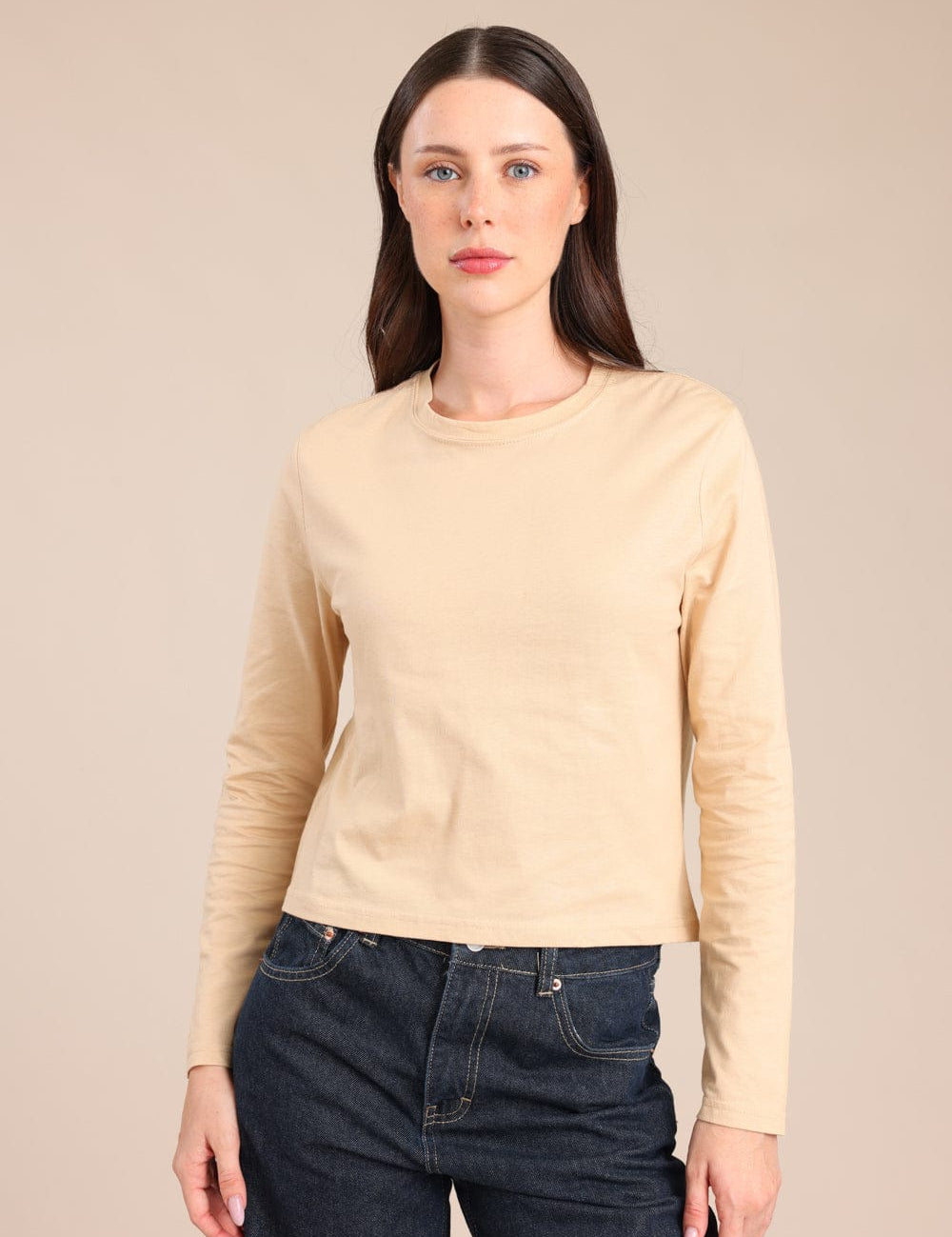 FOX נשים חולצה חולצה חלקה חולצה חלקה