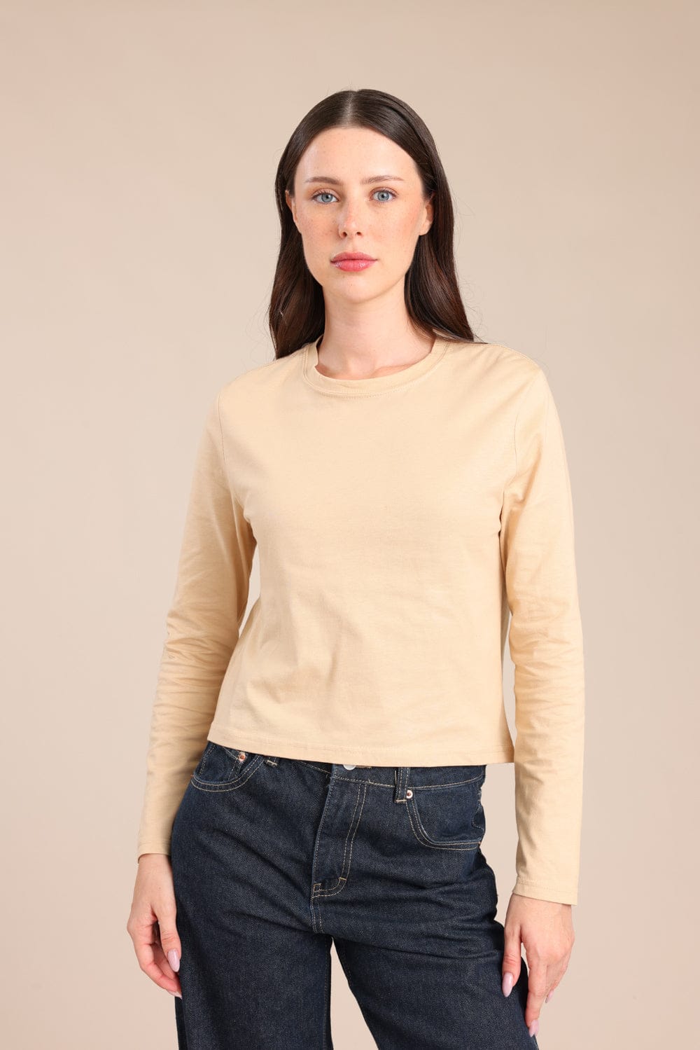 FOX נשים חולצה חולצה חלקה חולצה חלקה