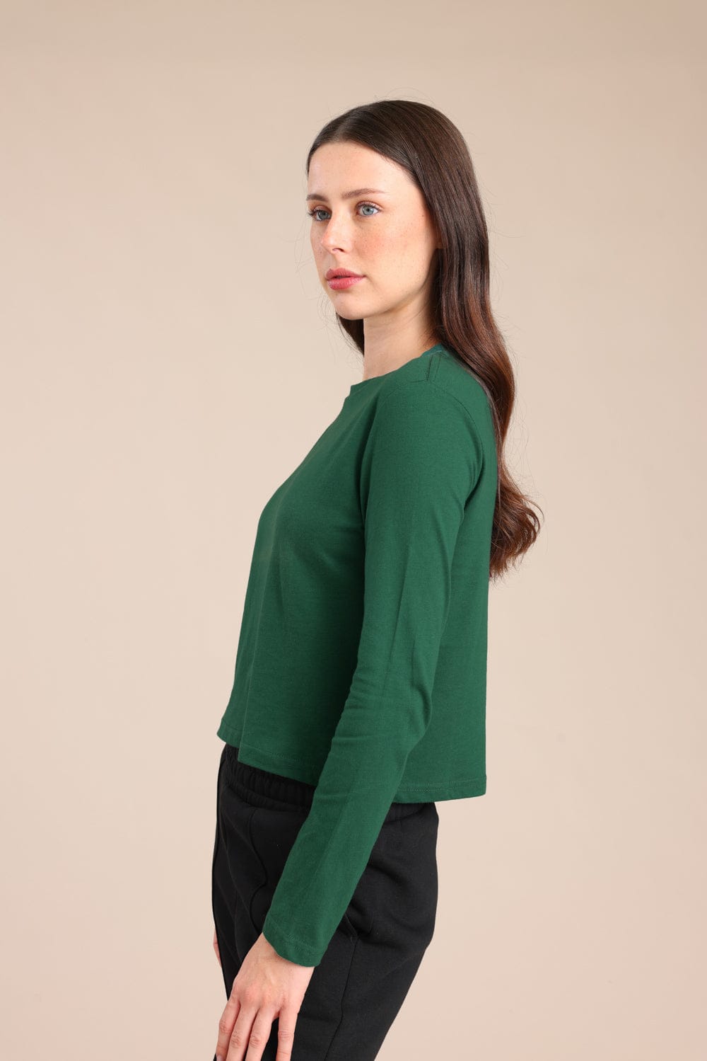 FOX נשים חולצה חולצה חלקה חולצה חלקה