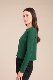 FOX נשים חולצה חולצה חלקה חולצה חלקה