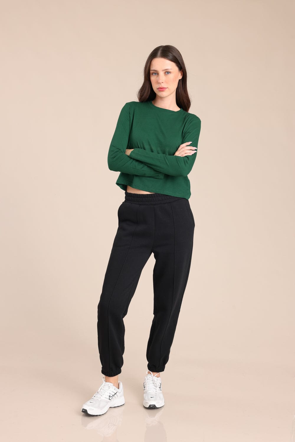 FOX נשים חולצה חולצה חלקה חולצה חלקה