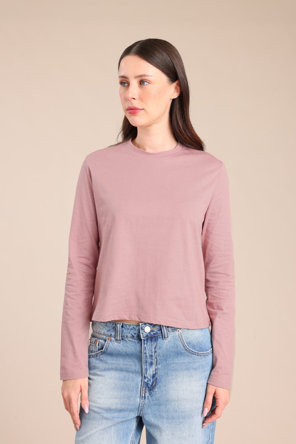 FOX נשים חולצה חולצה חלקה חולצה חלקה