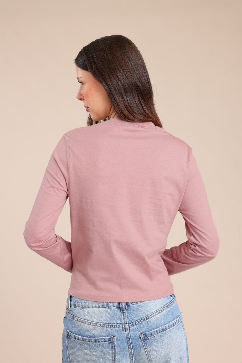 FOX נשים חולצה חולצה חלקה חולצה חלקה