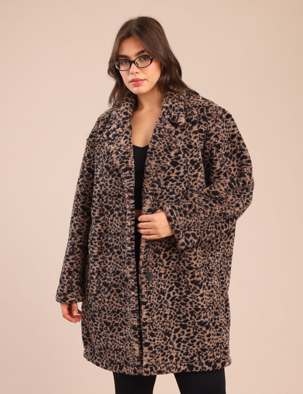 FOX פלאס נשים אחר 3-4XL מעיל מנומר| PLUS SIZE מעיל מנומר| PLUS SIZE 565195636201