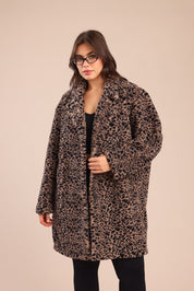 FOX פלאס נשים אחר 3-4XL מעיל מנומר| PLUS SIZE מעיל מנומר| PLUS SIZE 565195636201