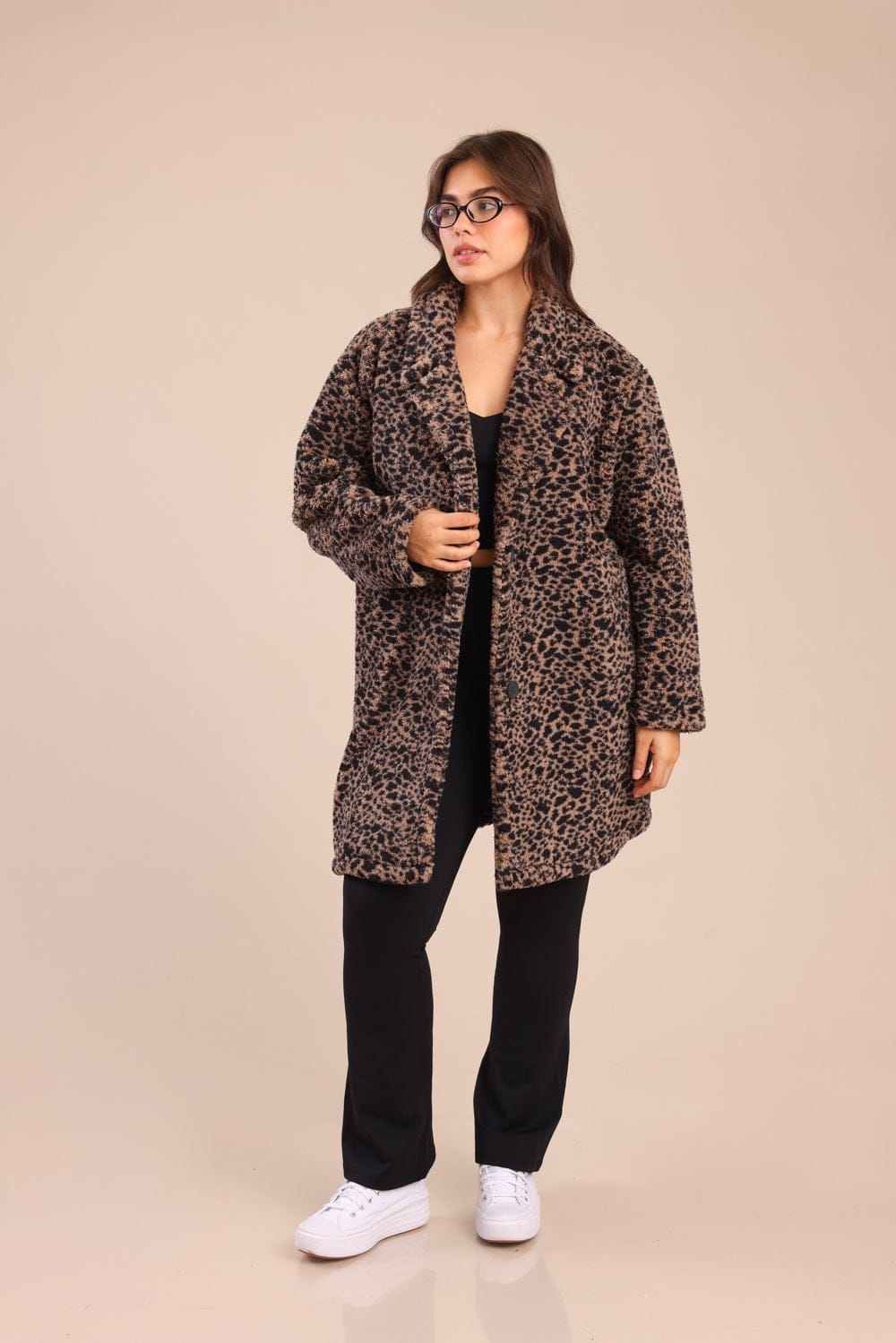 FOX פלאס נשים אחר 3-4XL מעיל מנומר| PLUS SIZE מעיל מנומר| PLUS SIZE 565195636201