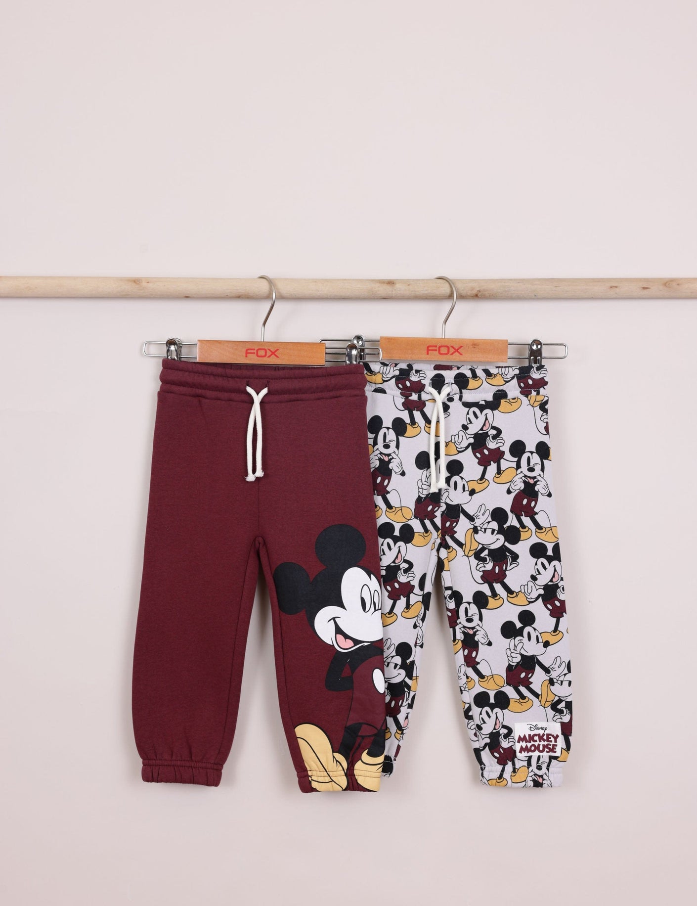 FOX תינוקות בנים פוטרים מארז 2 מכנסי פוטר מיקי מאוס מארז 2 מכנסי פוטר מיקי מאוס
