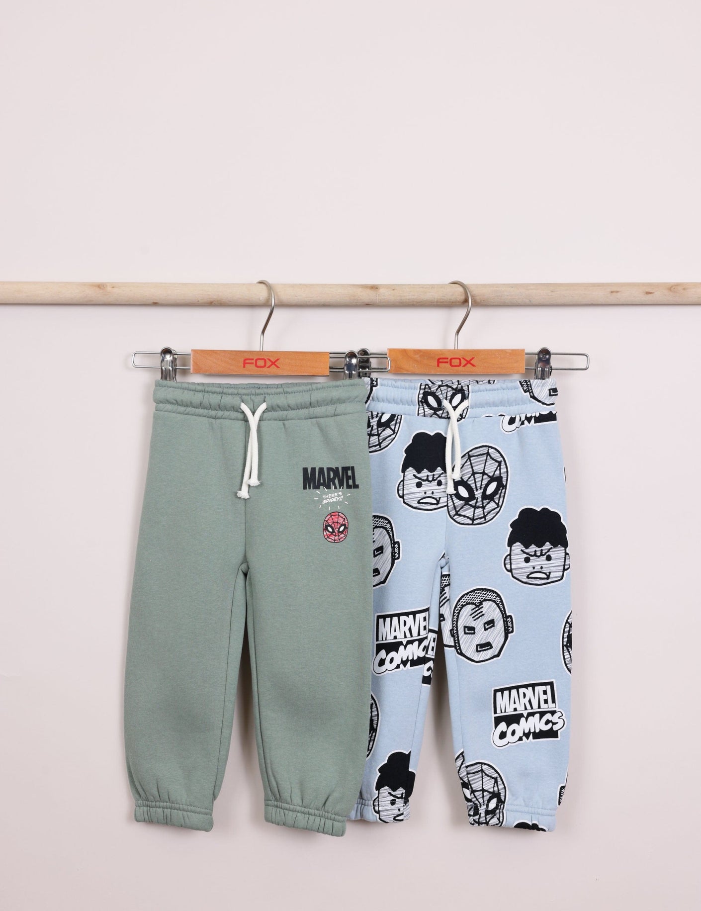 FOX תינוקות בנים פוטרים מארז 2 מכנסי פוטר מארוול מארז 2 מכנסי פוטר מארוול