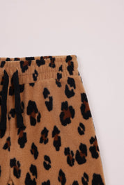 FOX תינוקות בנות פליזים מכנסי פליז עם הדפס מנומר מכנסי פליז עם הדפס מנומר