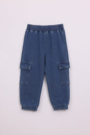 FOX תינוקות בנים מכנסיים מכנסי פוטר דמוי ג'ינס מכנסי פוטר דמוי ג'ינס