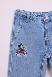 FOX תינוקות בנים מכנסיים מכנסי ג'ינס ממותגים מיקי מאוס דיסני מכנסי ג'ינס ממותגים מיקי מאוס דיסני