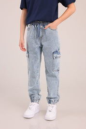 FOX בנים מכנסיים ארוכים מכנסי ג'ינס מכנסי ג'ינס