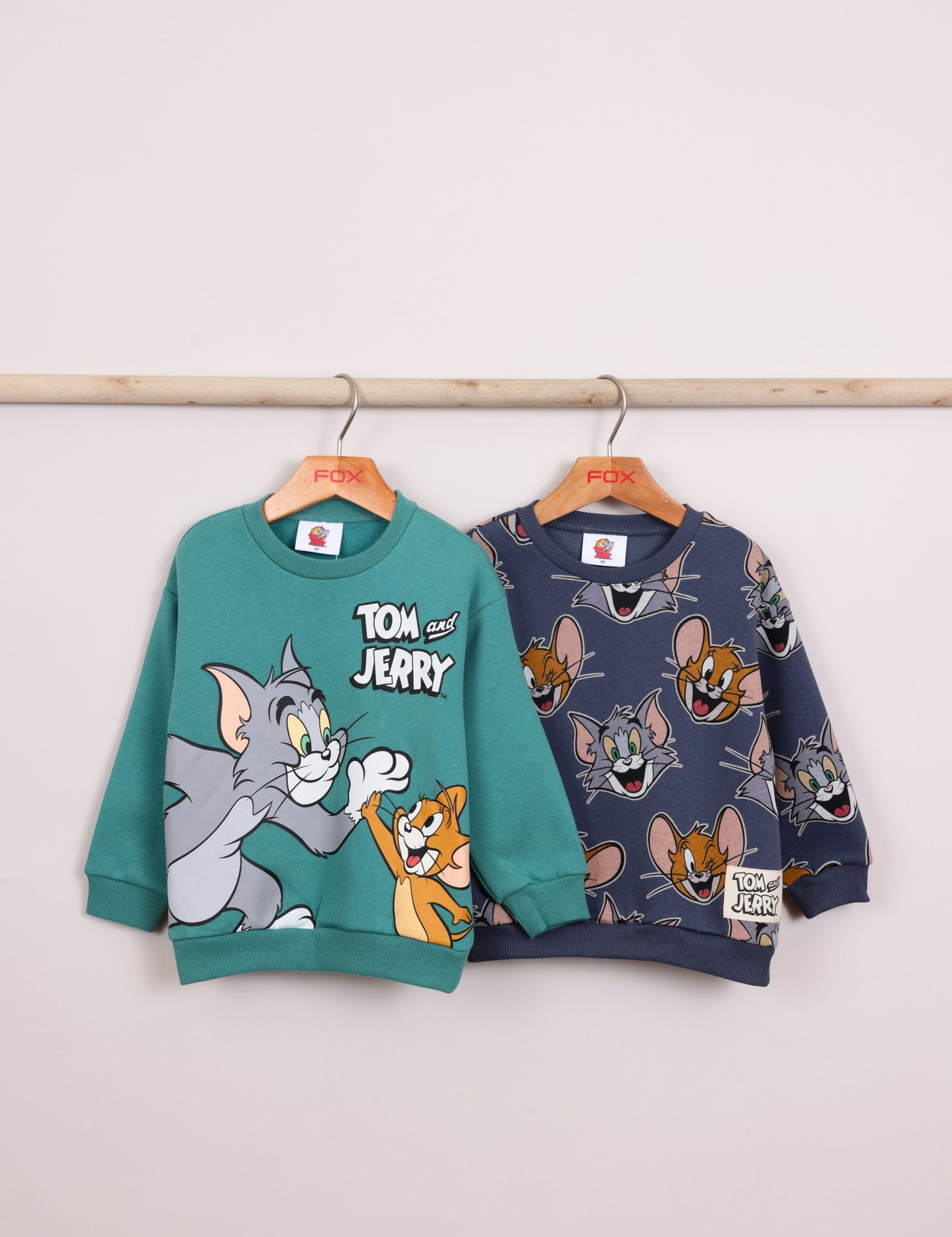 FOX תינוקות בנים פוטרים מארז 2 פוטרים ממותגים טום וג'רי מארז 2 פוטרים ממותגים טום וג'רי