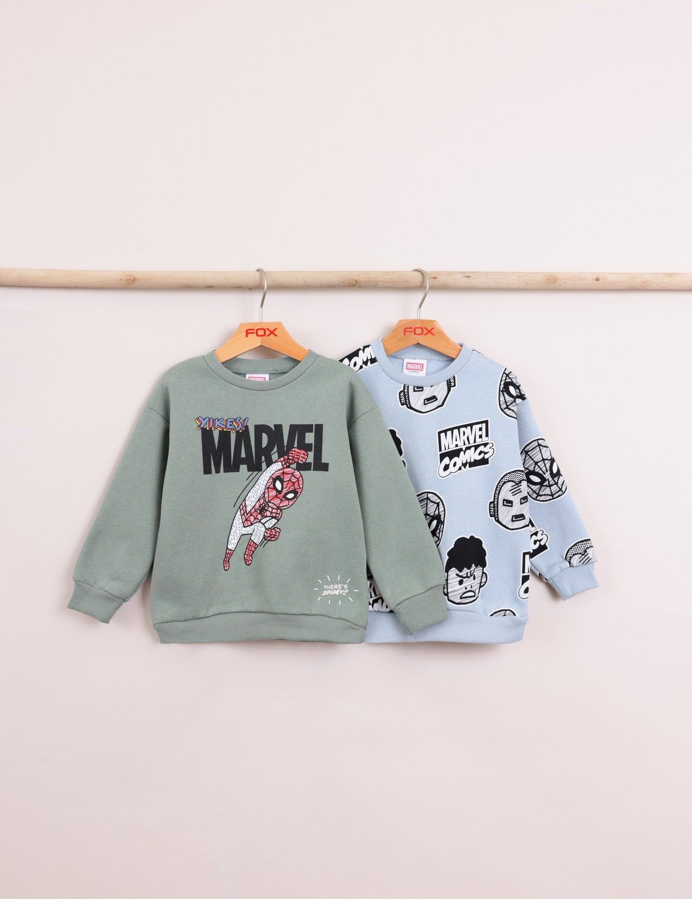 FOX תינוקות בנים פוטרים מארז 2 פוטרים מארוול מארז 2 פוטרים מארוול