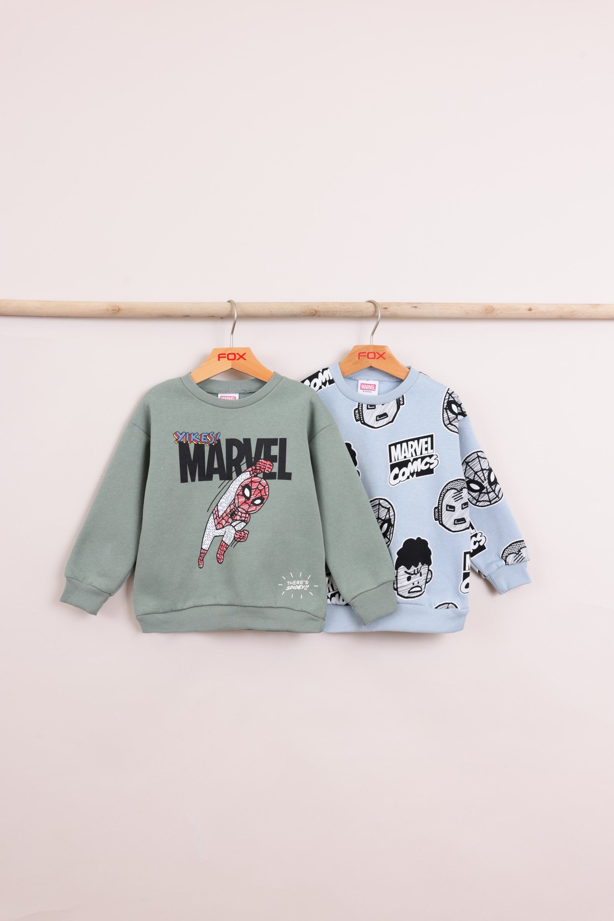 FOX תינוקות בנים פוטרים מארז 2 פוטרים מארוול מארז 2 פוטרים מארוול