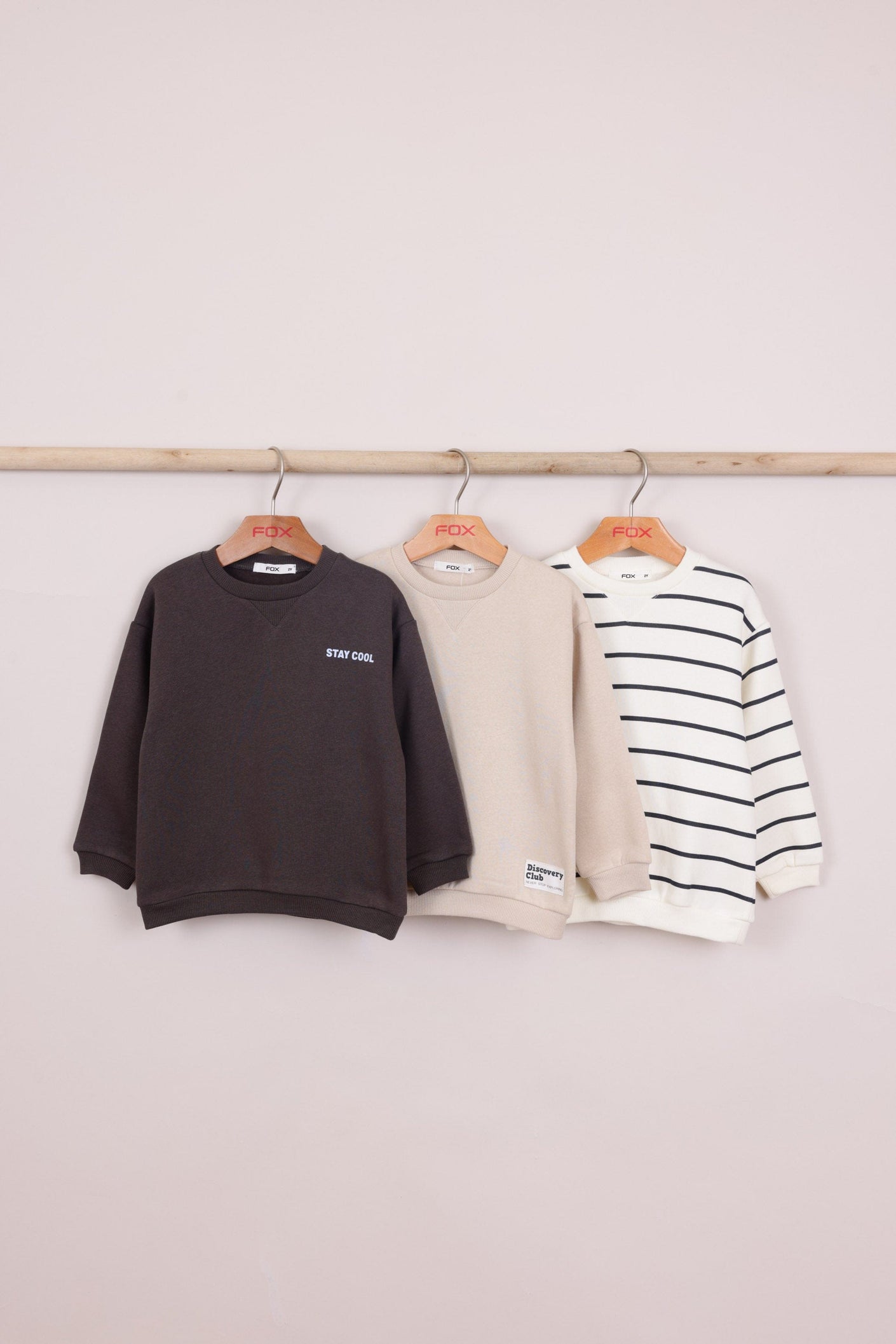 FOX תינוקות בנים פוטרים מארז 3 חולצות פוטר מארז 3 חולצות פוטר