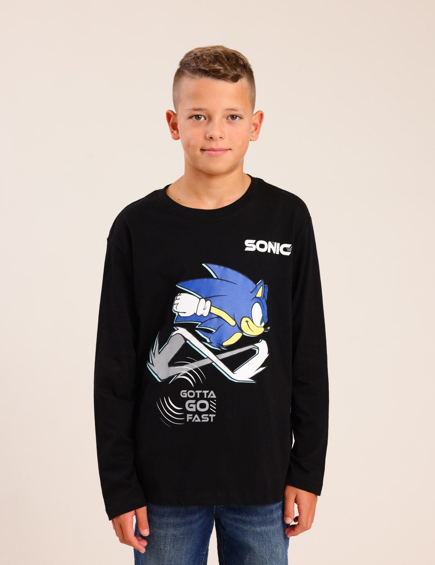 FOX בנים חולצה חולצה ממותגת סוניק חולצה ממותגת סוניק