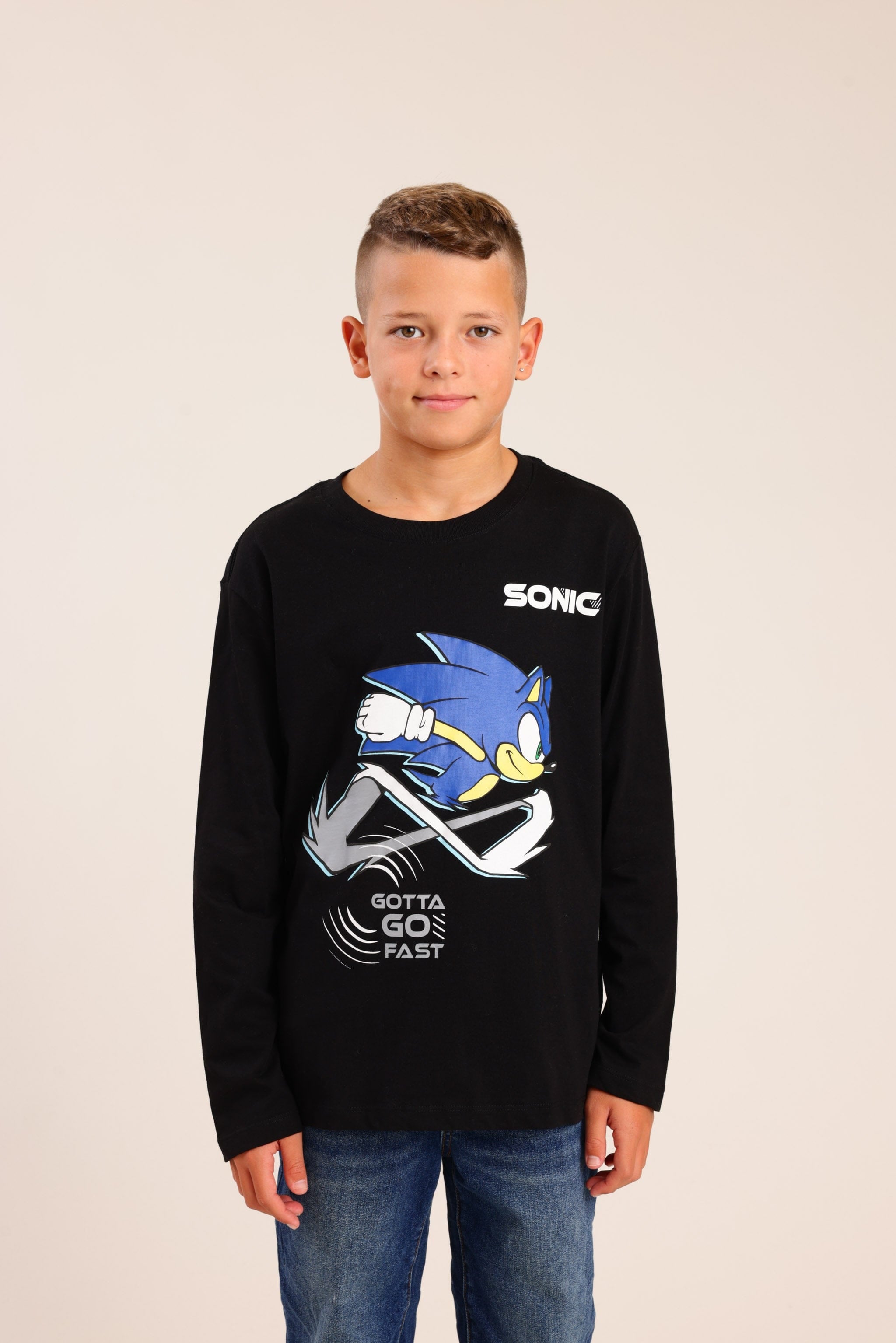 FOX בנים חולצה חולצה ממותגת סוניק חולצה ממותגת סוניק