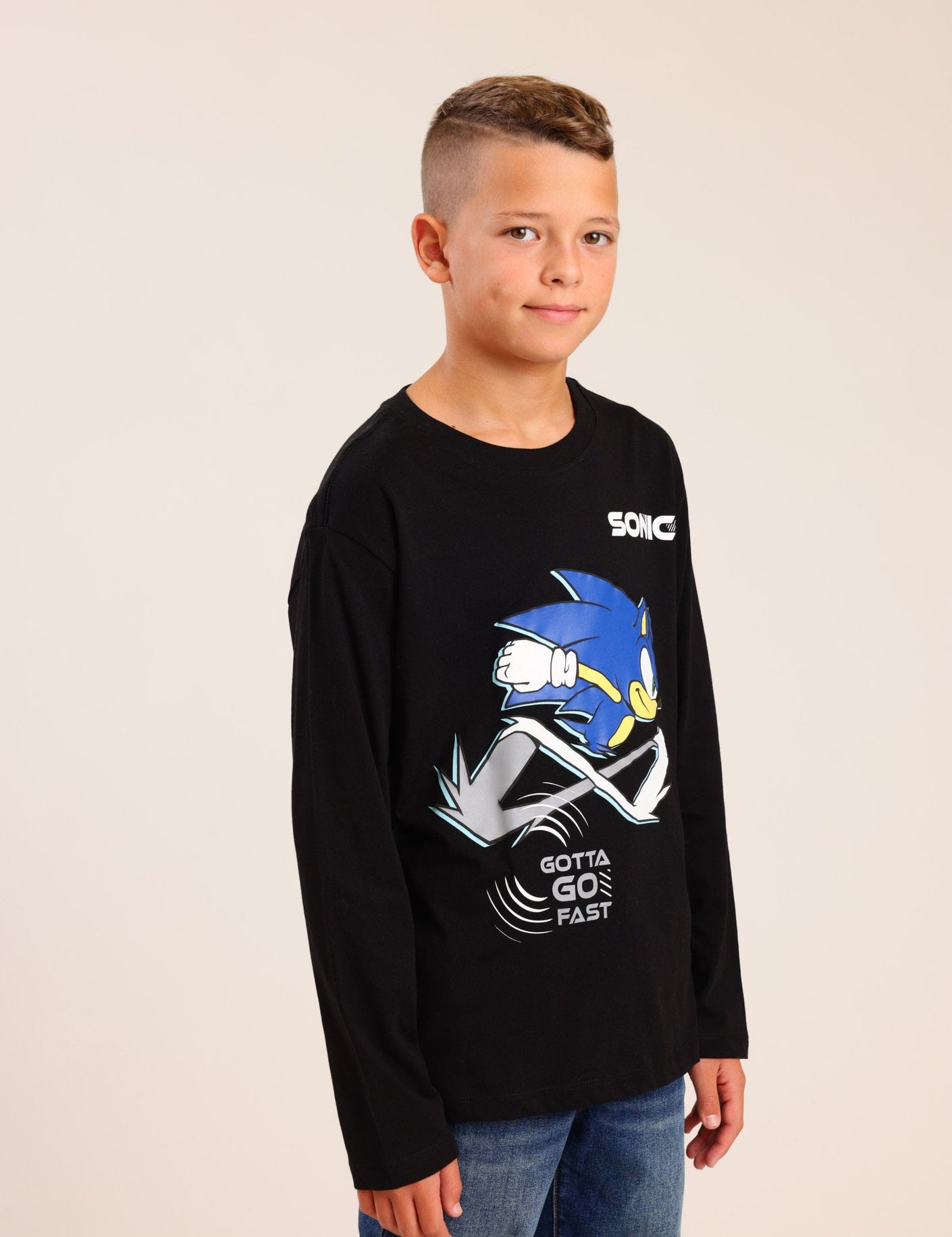 FOX בנים חולצה חולצה ממותגת סוניק חולצה ממותגת סוניק