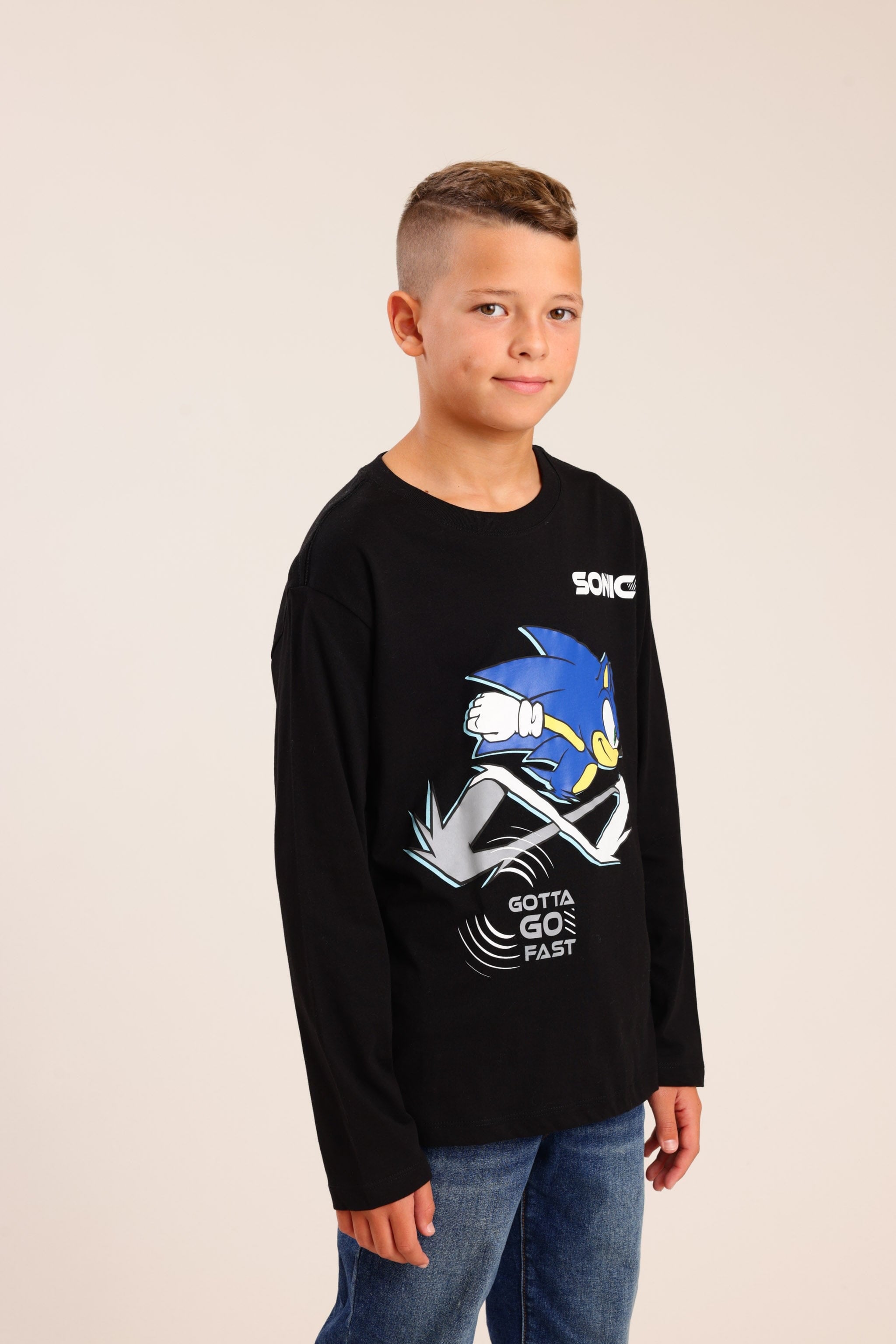 FOX בנים חולצה חולצה ממותגת סוניק חולצה ממותגת סוניק