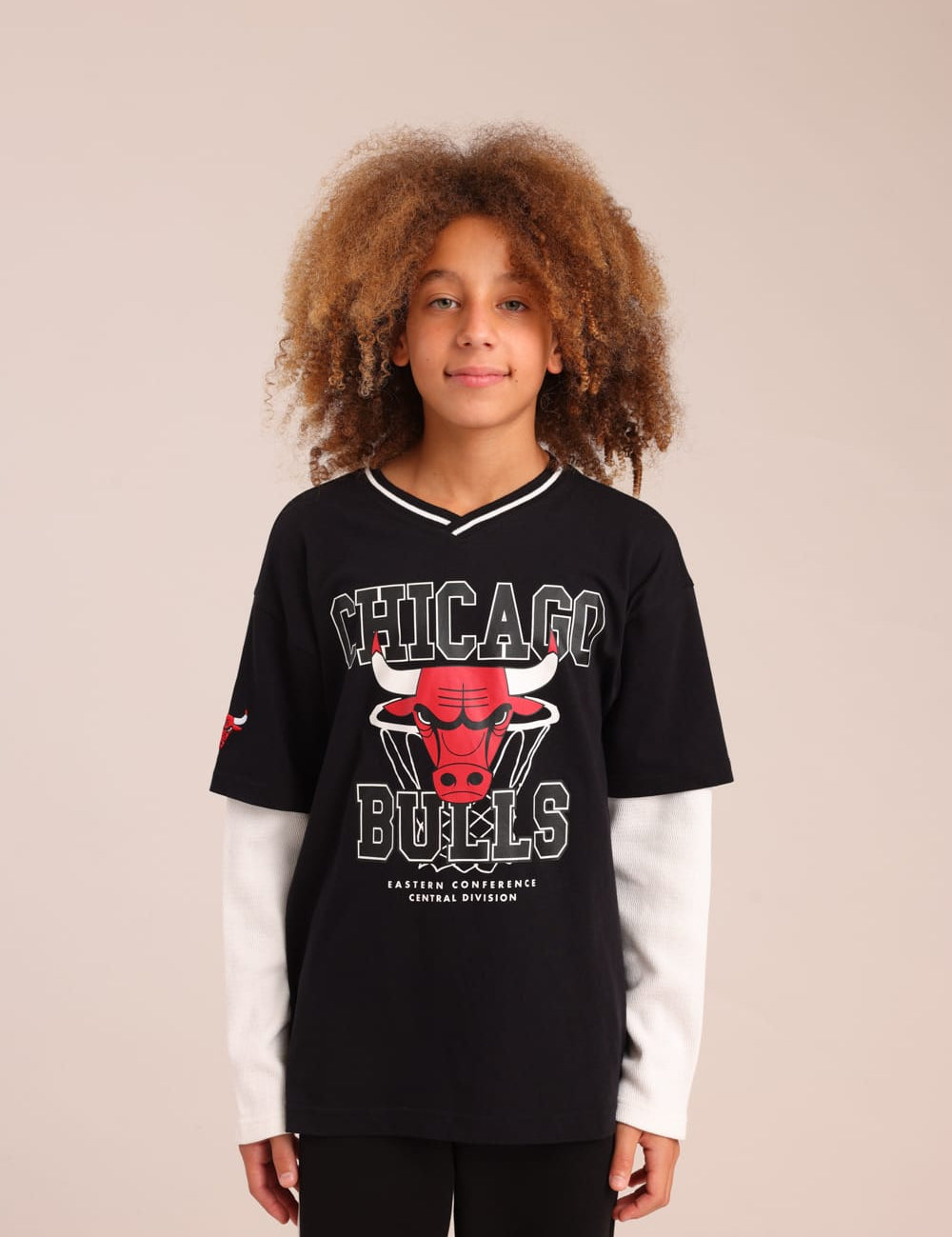 FOX בנים חולצה ארוכה חולצה ממותגת NBA חולצה ממותגת NBA