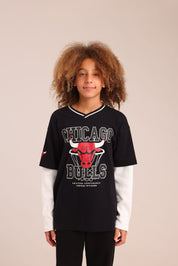FOX בנים חולצה ארוכה חולצה ממותגת NBA חולצה ממותגת NBA