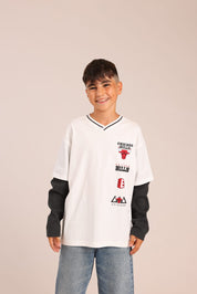 FOX בנים חולצה ארוכה חולצה ממותגת NBA חולצה ממותגת NBA