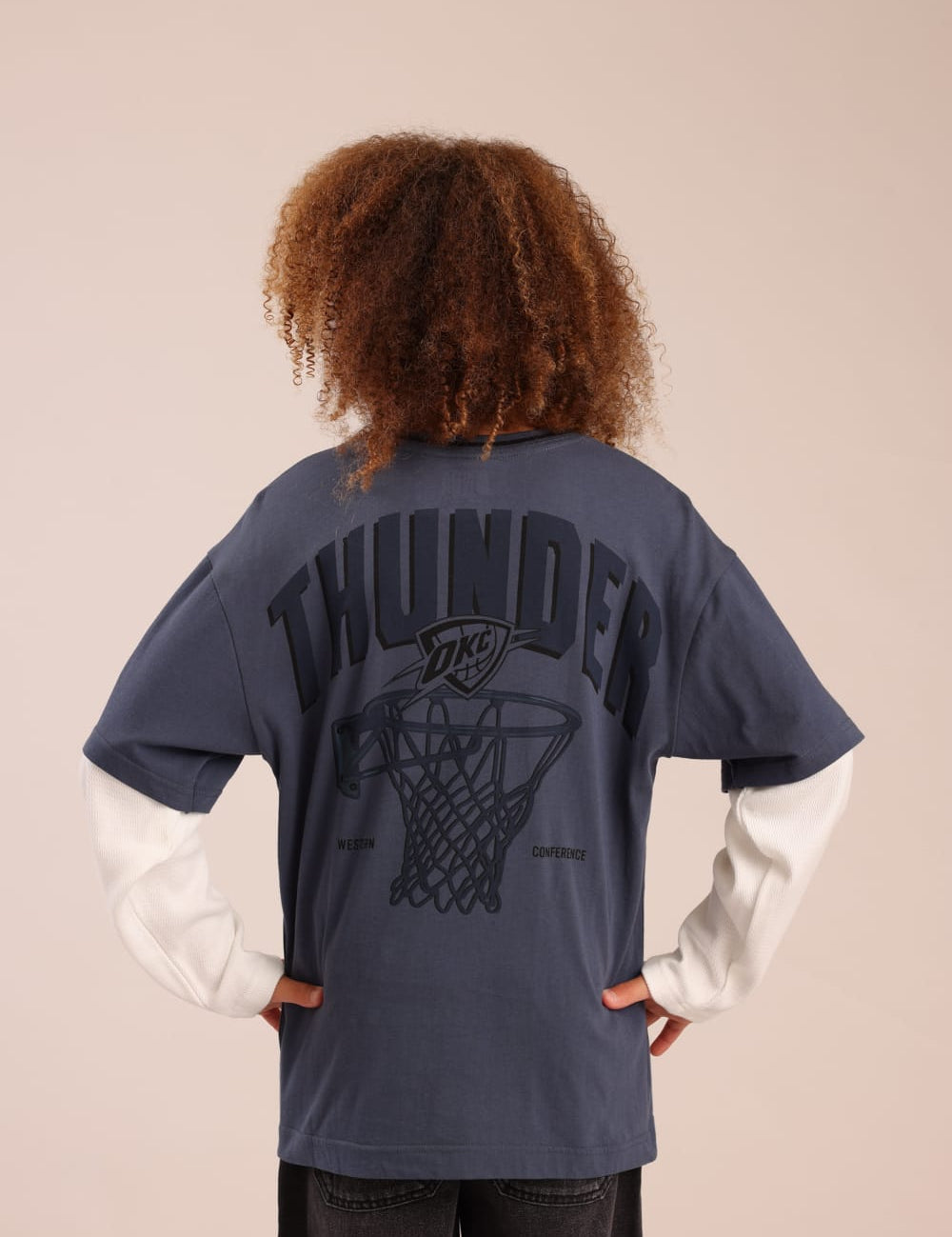 FOX בנים חולצה ארוכה חולצה ממותגת NBA חולצה ממותגת NBA