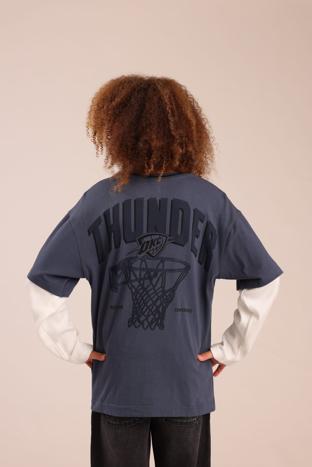 FOX בנים חולצה ארוכה חולצה ממותגת NBA חולצה ממותגת NBA
