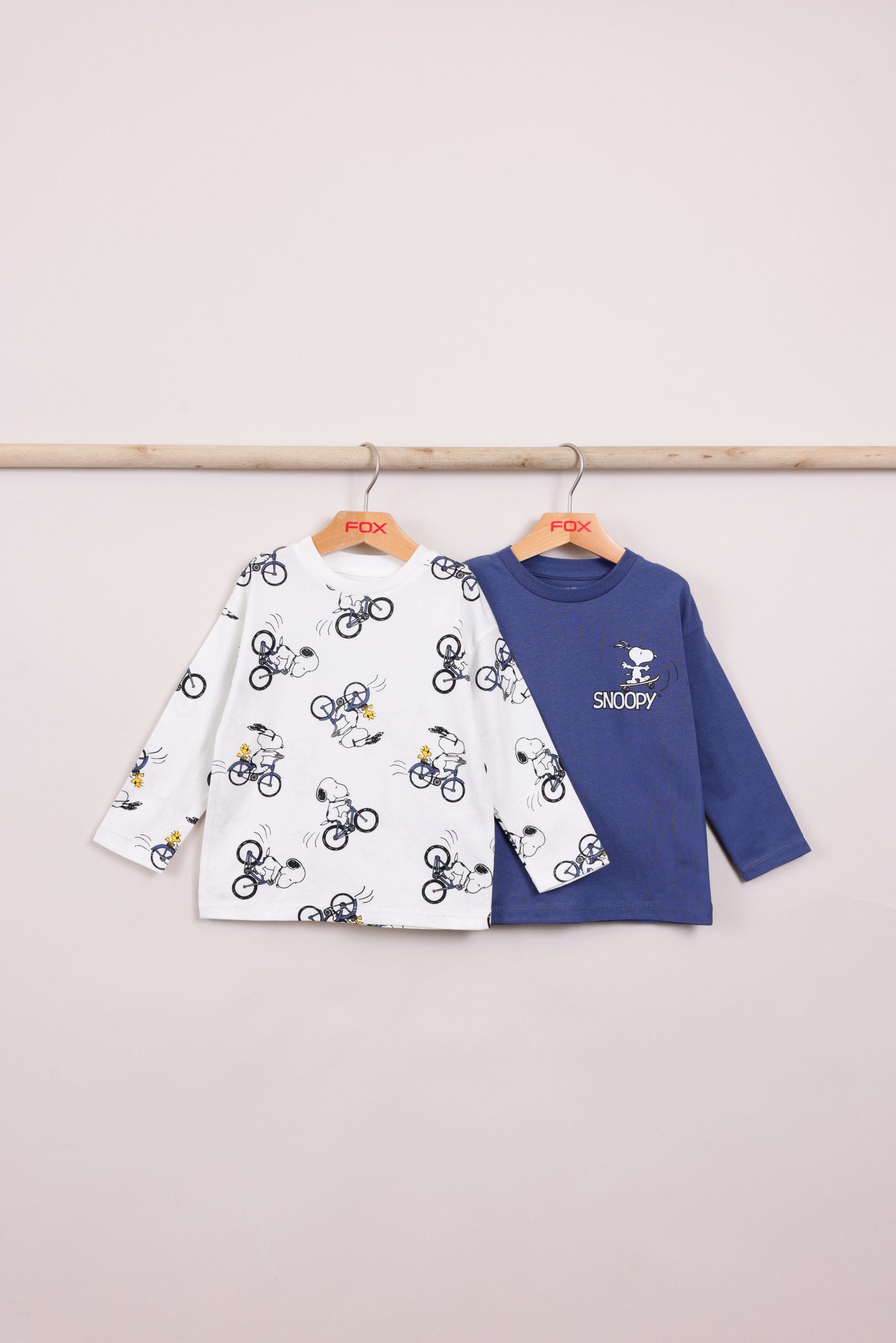 FOX תינוקות בנים חולצה מארז 2 חולצות ממותגות סנופי מארז 2 חולצות ממותגות סנופי