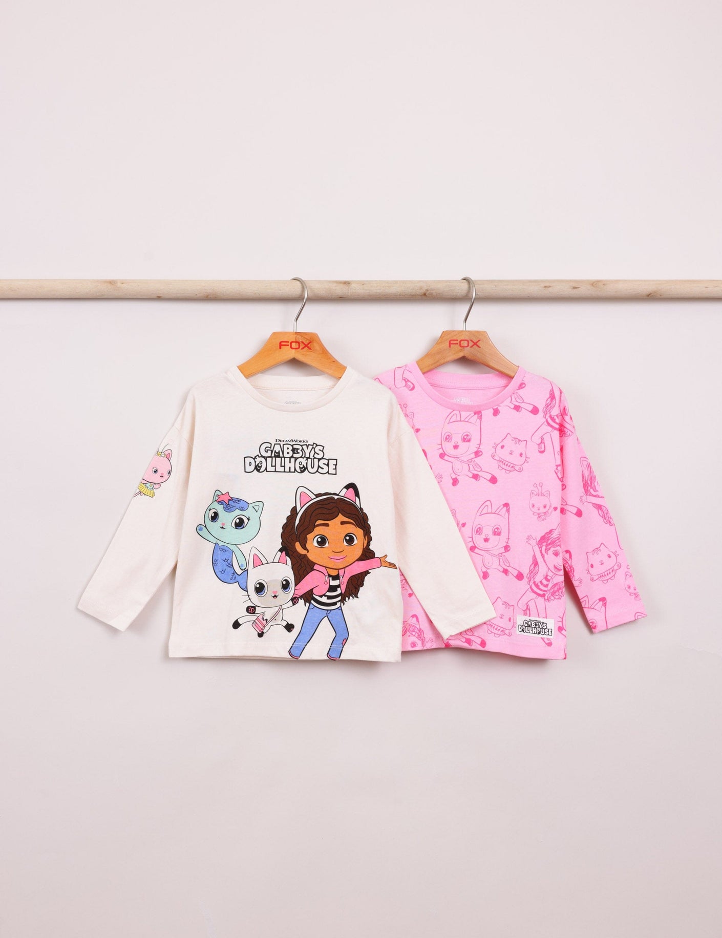 FOX תינוקות בנות חולצה מארז 2 חולצות בית הבובות מארז 2 חולצות בית הבובות