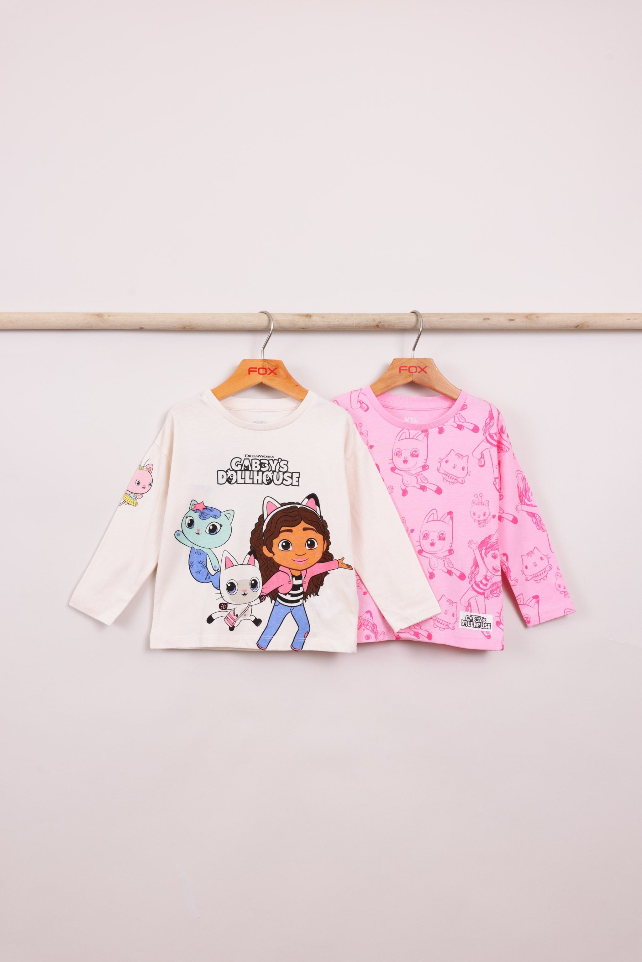 FOX תינוקות בנות חולצה מארז 2 חולצות בית הבובות מארז 2 חולצות בית הבובות