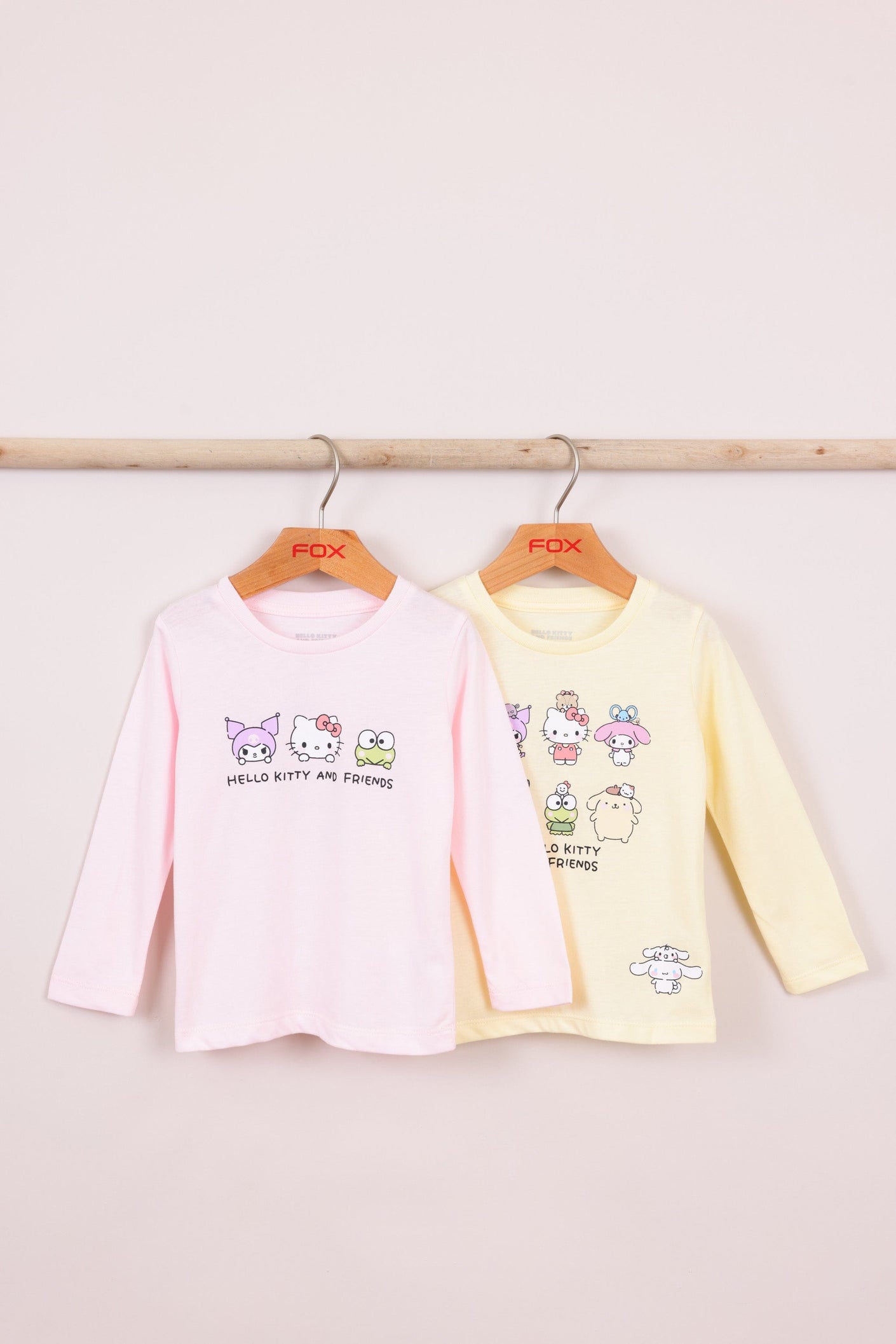 FOX FOX חולצה חולצה ממותגת הלו קיטי 2 במארז חולצה ממותגת הלו קיטי 2 במארז