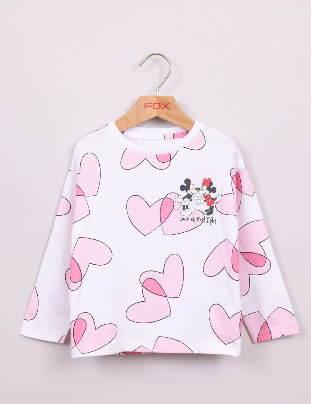 FOX תינוקות בנות חולצה חולצה ממותגת מיני מאוס חולצה ממותגת מיני מאוס