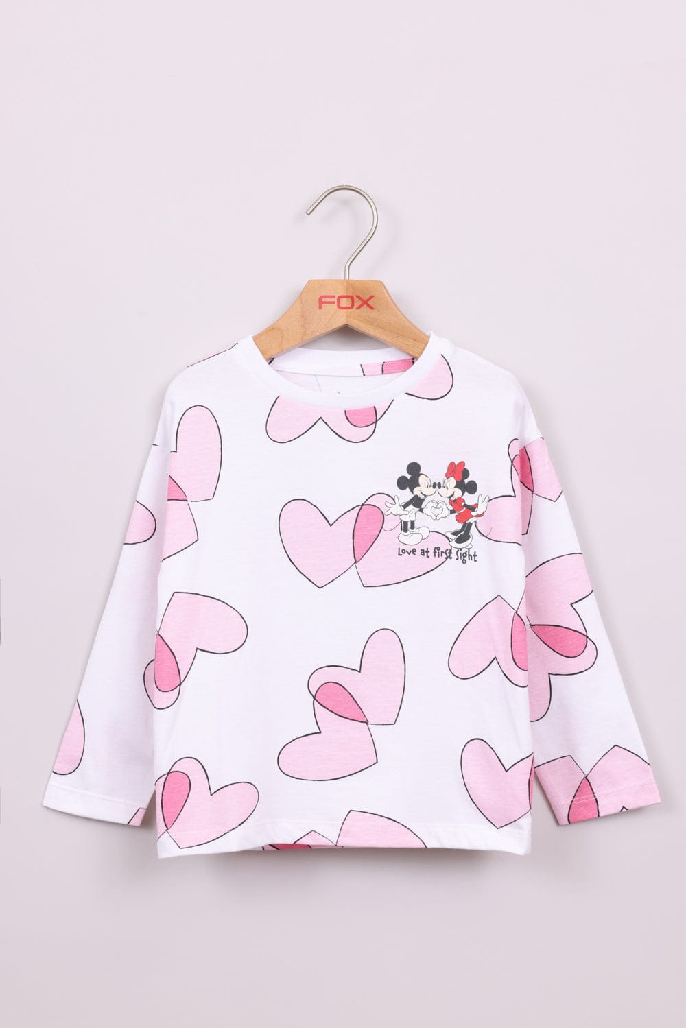 FOX תינוקות בנות חולצה חולצה ממותגת מיני מאוס חולצה ממותגת מיני מאוס