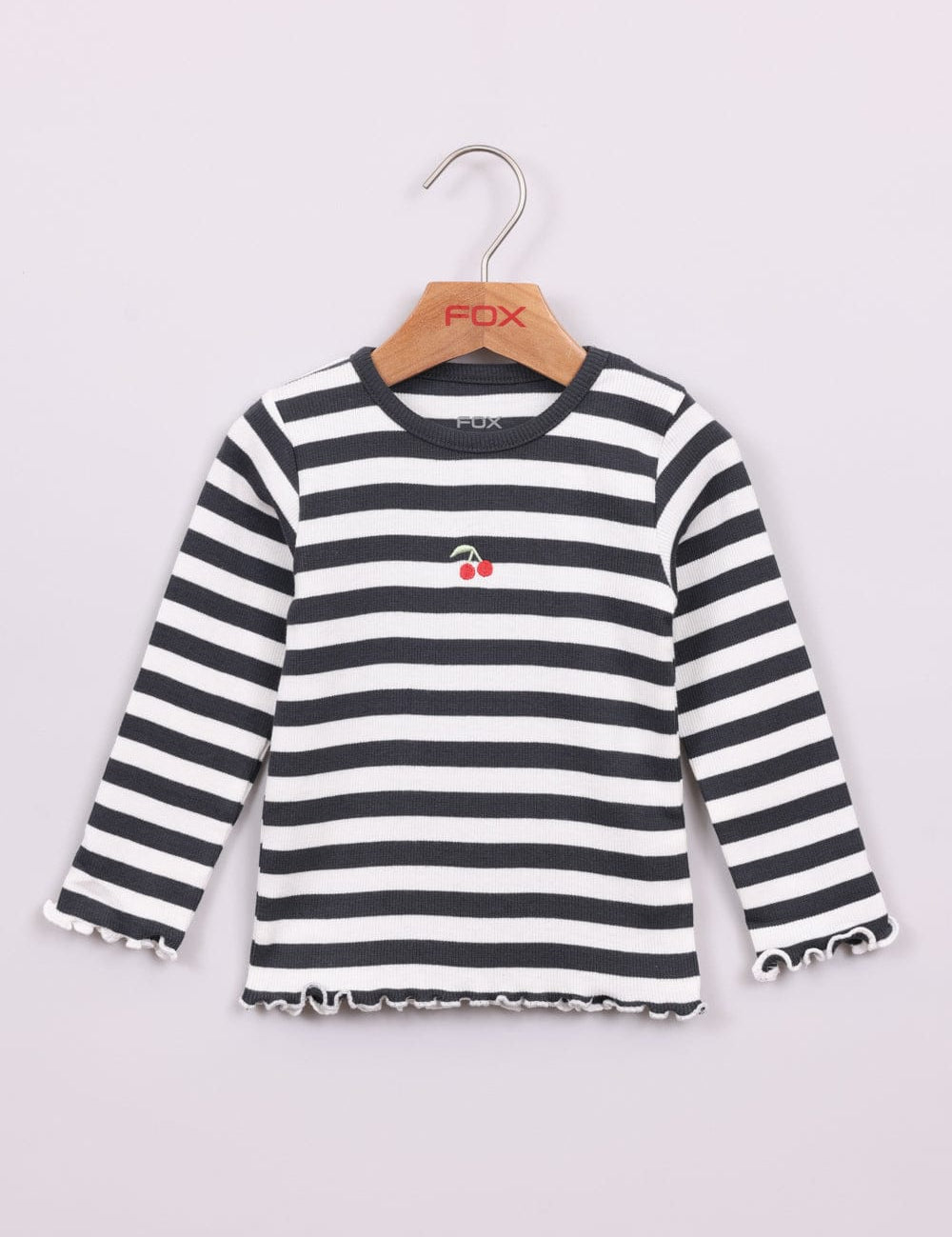 FOX תינוקות בנות חולצה חולצת ריב עם הדפס חולצת ריב עם הדפס