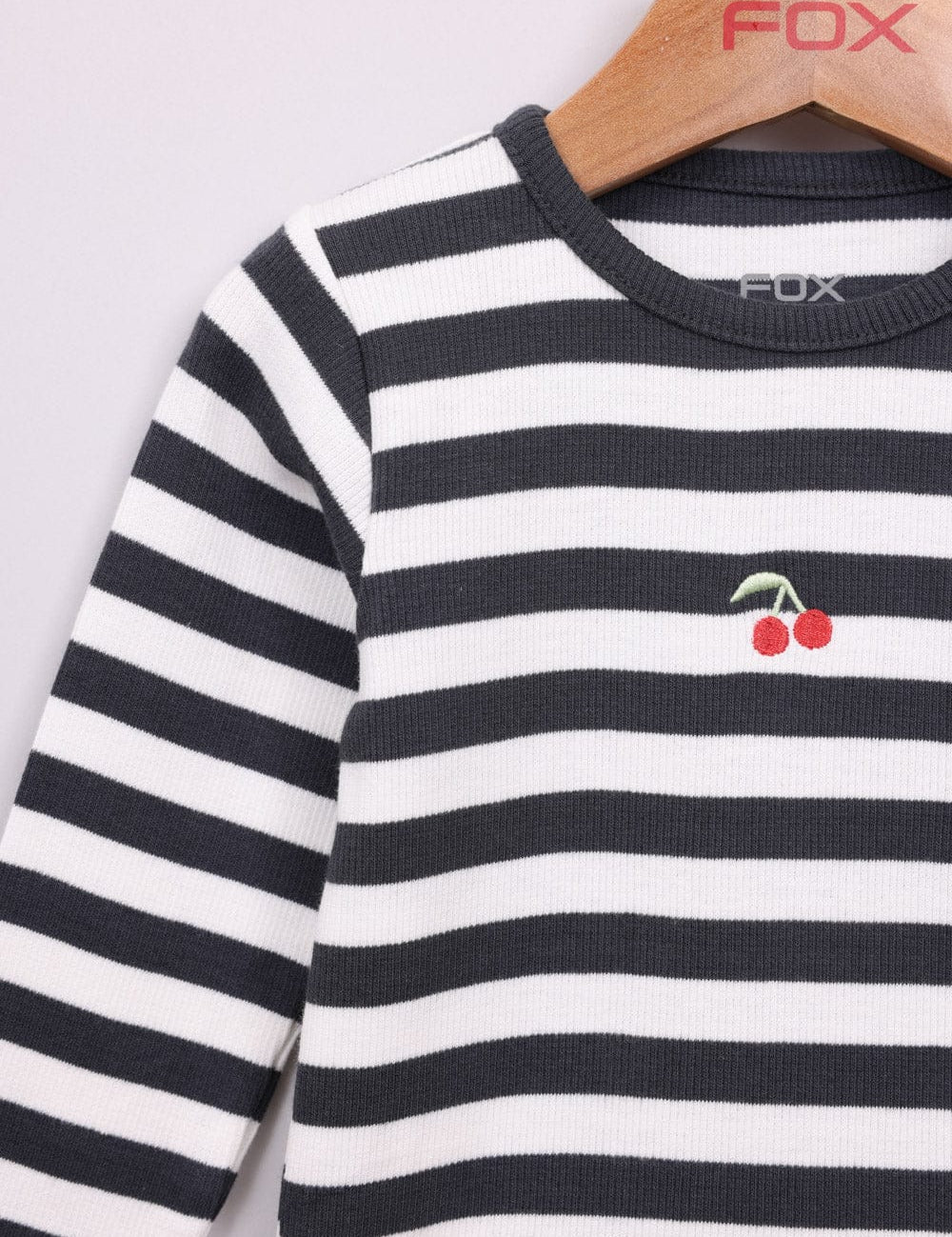 FOX תינוקות בנות חולצה חולצת ריב עם הדפס חולצת ריב עם הדפס